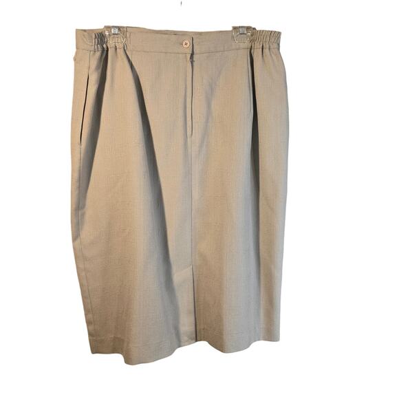 Karen Scott Classic Lined Skirt – Size 20W | Neutral Beige [0399] - Picture 1 of 9